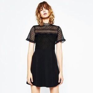 Zara XS embroidered dress